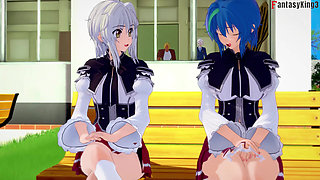 Koneko Blackmailed sex on the train - DXD NTR Madness Series