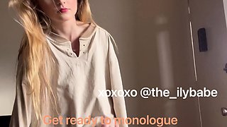 Blonde piss fetish babe enjoys solo play with vibrator