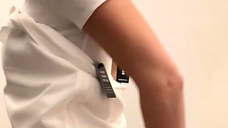 Sexy black amateur caught taking a shower on hidden cam