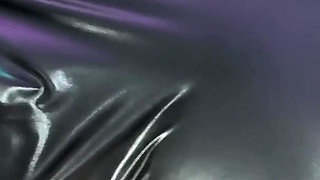 All-latex Brunette Getting Cum on Her Face and Ass - Raissa Conte