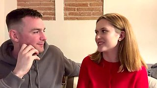 Shy College Girl Una Fairy Behind The Scenes BTS with Perfect Tits and Big Cumshot