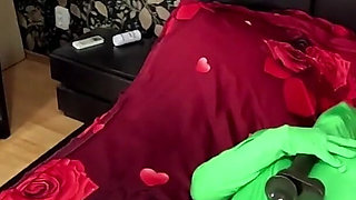 Full Zentai Encasement Toy Play. BBC Dildo Tease, Pussy Slaps and Smoking Through Nylon