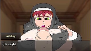 Anime mom with big boobs gets down to business in a hentai RPG game