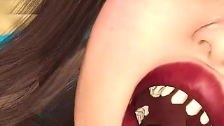 Hot horny brunette has passionate sex on the beach