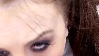 Sweet 18 year old teen Jenna Mae POV insatiable deepthroat blowjob and cum wallow