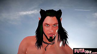 Futa3DX featuring Kara's masturbation video