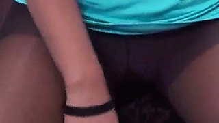 Pantyhose Ass Duo Fucking the Slave