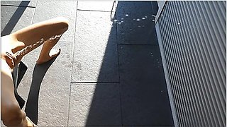 New Pissing Pee Game Extra Small Tiny Milf House Wash Outside Shutters