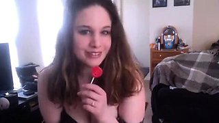 Curvy BBW Strips and Sings on Webcam