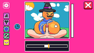Human man with big dick fucks a pumpkin girl with big boobs and get married
