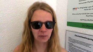 Skinny German Teen Bikergirl_97 Gets Facial in Risky Car Park Blowjob