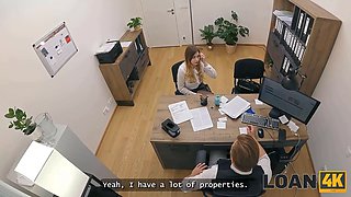 Loan4k. czech girl with Huge Boobs is blowing clerk’s Big Cock in his office