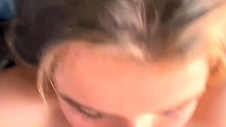 Blonde teen Kiara Knight hot POV blowjob and fucking on cam