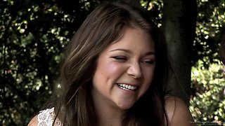 Sensi Pearl's Blonde Lesbian Dare Ignites Outdoor Heat