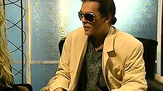 Big tit blonde gives blowjob to big cock