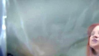 POV redhead dominatrix in a with point of view
