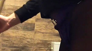 Ripped Pantyhose Pee Fetish - Blue Lingerie, Close-up Pussy Pee and Toilet Mess