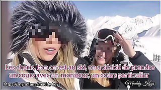 Maddy Keys And Her Friend Offer Sex To A Real Snow Ski Teacher During A Provate Lesson