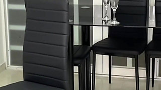 Voluptuous Brunette Latina Arrives Very Hot After Fun Night