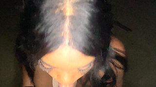 My stepsister seduces me and gives me a deepthroat blowjob on the beach