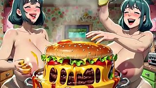 Noirs Funny Cartoon Kitchen