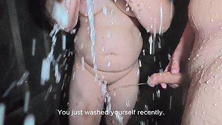 Soapy Naked Bodies in a Rural Shower