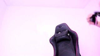 European amateur redhead masturbates on webcam