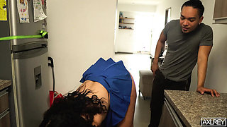 Maid Seduction: Latina Housemaid With Big Ass Fucks Boss Doggy Style