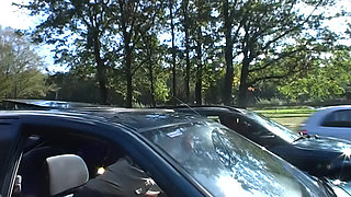 Slut Gets Fucked Hard in Car and Outdoor by Multiple Guys