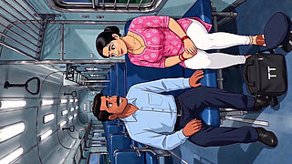 No Ticket on Train - Desi Wife Sex with Ticket Checker Cartoon Ai Generated Video