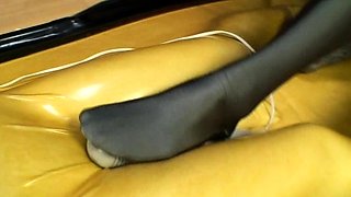 two women fetish latex asslicking and anal mff