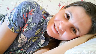 Russian GF Wakes You Up with Sensual Morning Blowjob & ASMR Whispering - Cum Swallow