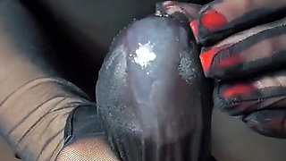 Full Nylon Bodysuit Handjob