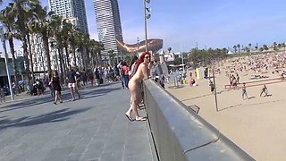 Amateur redhead Eurobabe Linda Sweet fucked in public