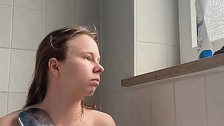 Teen with Perfect Body Showers