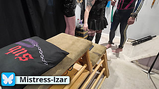 Restricting My New Sub to the Bench Before Giving Him a Paddling