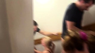 Gorgeous blondes enjoyed group sex