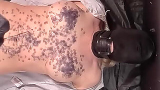 Tied Sub Gets Tormented with Hot Candle Wax Over Her Tits and Pussy Before She's Allowed to Orgasm