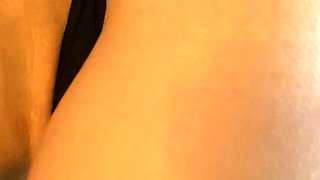 First time amateur brunette solo with dildo