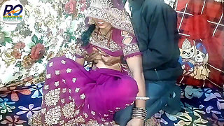 Newly wedded beautiful Bhabhi becomes bride by wearing a new saree I convinced Bhabhi to fuck me hard in Hindi Claire Vays