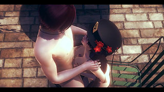 Genshin Impact Hentai - Hu Tao Boobjob and Anal with Creampie Uncensored - Japanese Asian Manga Anime Film Game Porn