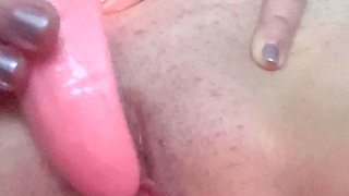 Licking Tongue Vibrator on My Swollen Clit Orgasm