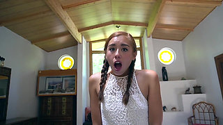 Naughty babysitter caught red-handed