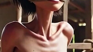 Extremely Skinny Girl in Bondage - Desperate in Brazilian Construction Site