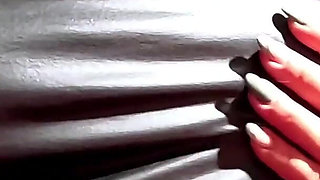Leather Gloves Handjob. Smoking, Leather Coat and Cum on Leather