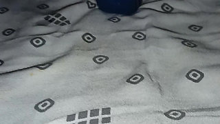 Inserting the bottle deep into the
