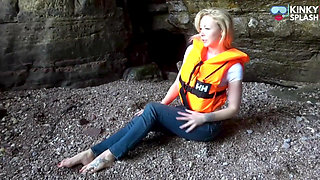 Lifejacket and Jeans on the Beach