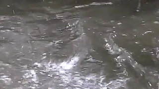 Water Fight in River