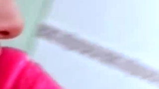 Blonde babe in sexy stockings gets her pussy eaten