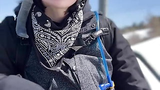 Snowbird Charlotte Sins Cruising Out In The Cold Alps